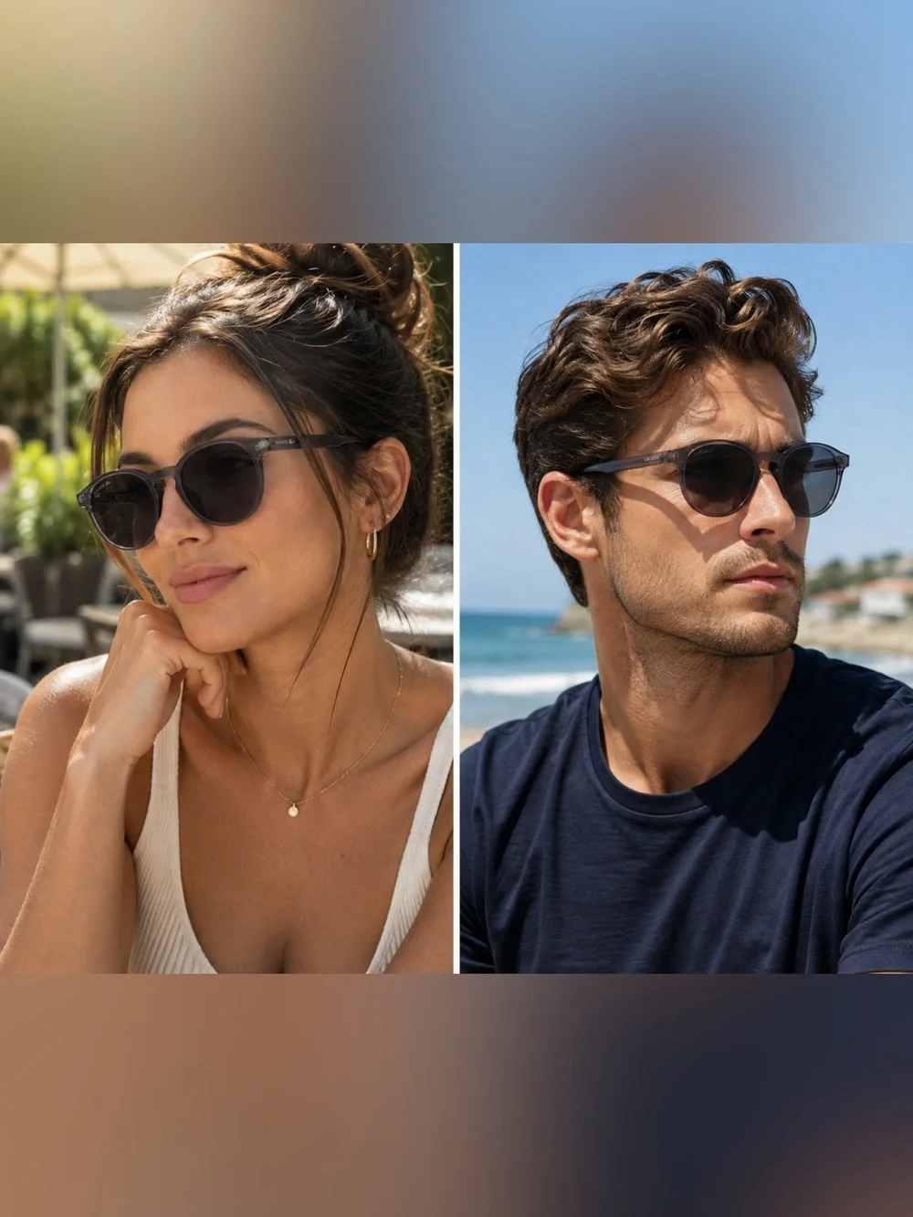 Lacoste Gray Round Sunglasses with Dark Smoke Lenses and Green Case